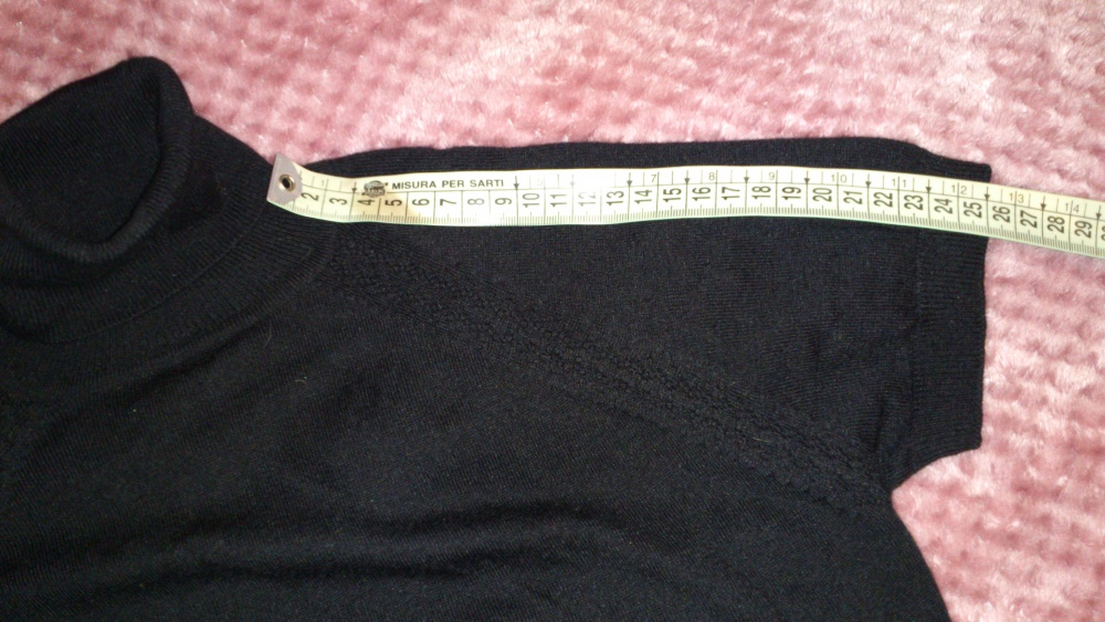 Кофта = водолазка черная с коротким рукавом MORE & MORE, размер 36 (нем) = 40-42 (рос), Германия