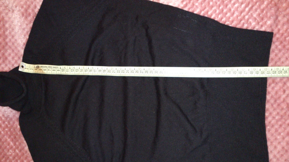 Кофта = водолазка черная с коротким рукавом MORE & MORE, размер 36 (нем) = 40-42 (рос), Германия