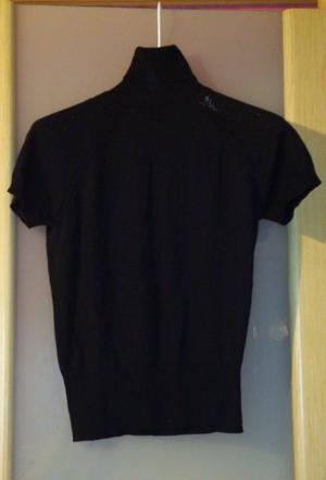 Кофта = водолазка черная с коротким рукавом MORE & MORE, размер 36 (нем) = 40-42 (рос), Германия