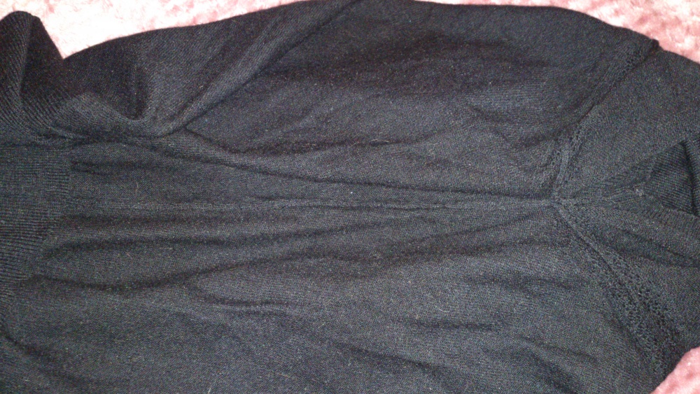 Кофта = водолазка черная с коротким рукавом MORE & MORE, размер 36 (нем) = 40-42 (рос), Германия