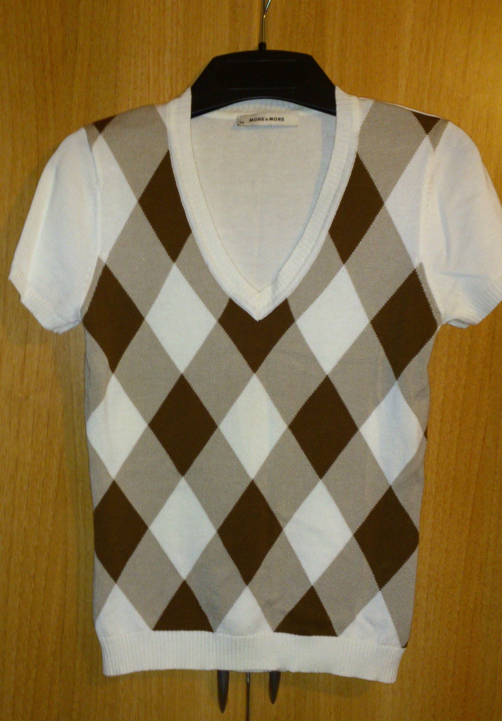 Кофта = пуловер с коротким рукавом MORE & MORE, размер 34 (нем) = 40-42 (рос), Германия