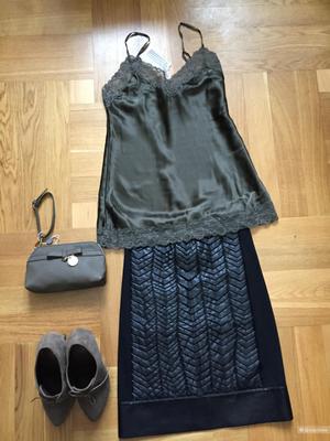 Кожаная юбка-карандаш Patrizia Pepe Firenze 40IT