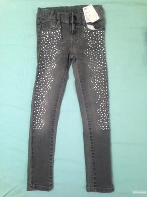 Джинсы-стрейч со стразами Mothercare р.128 на худышку