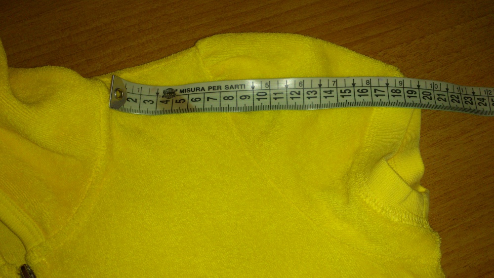 Толстовка махровая желтая JUICY COUTURE, размер 14 (ам) = XS-S = 40-42 (рос)