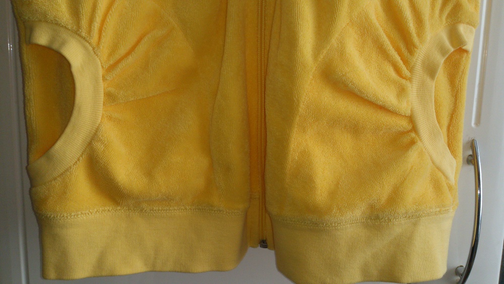 Толстовка махровая желтая JUICY COUTURE, размер 14 (ам) = XS-S = 40-42 (рос)