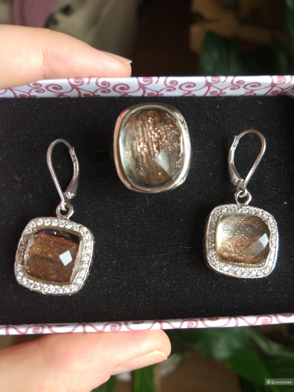 Комплект украшений из серебра 925 пробы