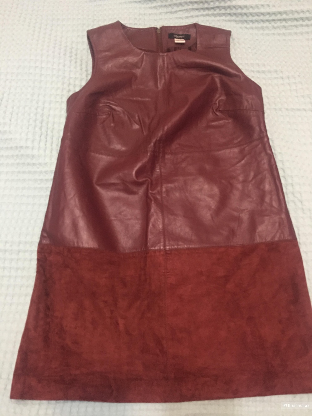 Кожаное платье, р L-XL