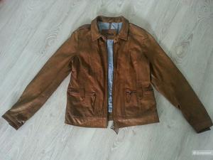 Кожаная куртка Massimo Dutti размер S