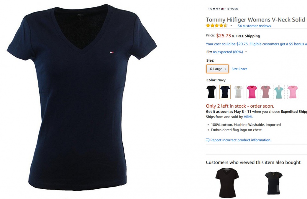 Женская футболка Tommy Hilfiger XL