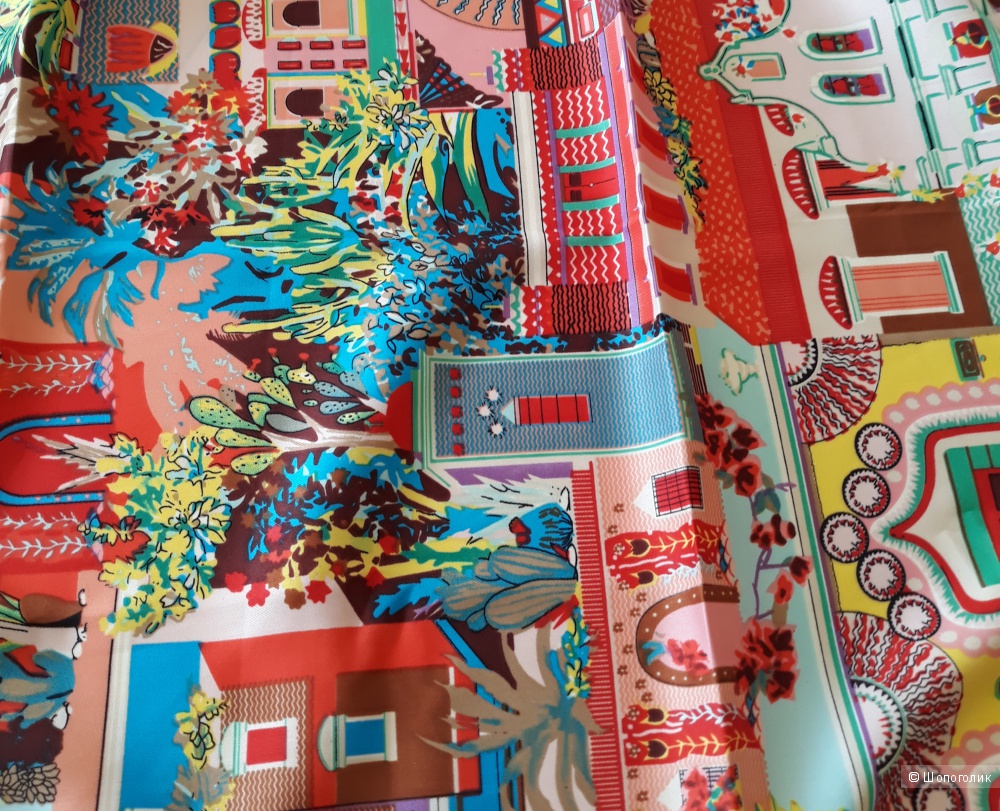 Платок 90*90, "летний" шёлк.