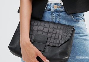 Кожаный клатч Asos