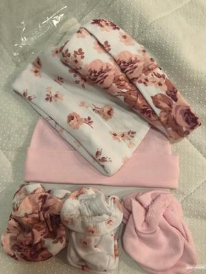 Комплект шапочки+варежки Laura Ashley 0-3 мес.