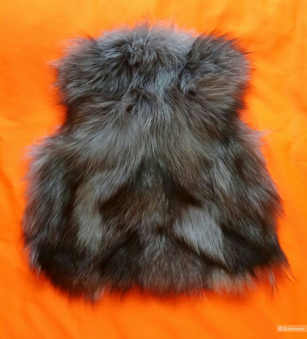 Меховой жилет из чернобурки,Fur Natural,детский,5-11