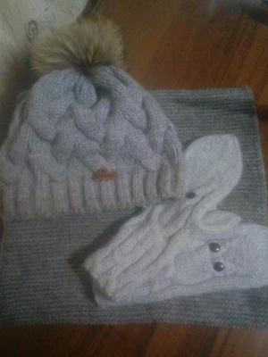 Сет из шапки, снуда и варежек. Ellada. Р-р 55-58.