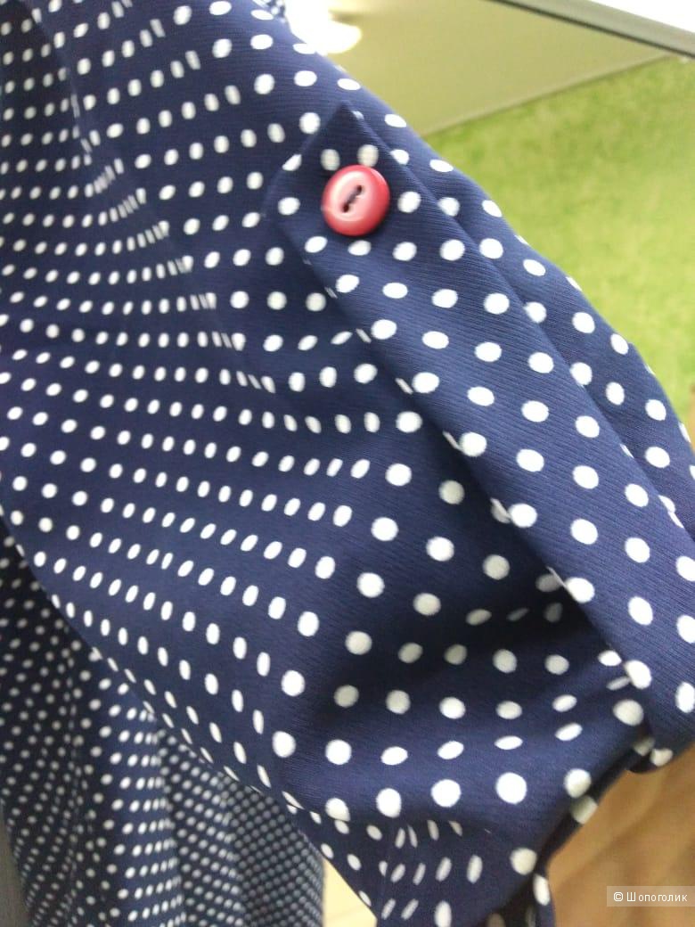 Офисное платье в горошек . Размеры M. L. XL.2XL.3XL.4XL