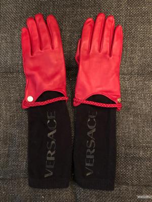 Кожаные перчатки  Versace. размер 7,5 L