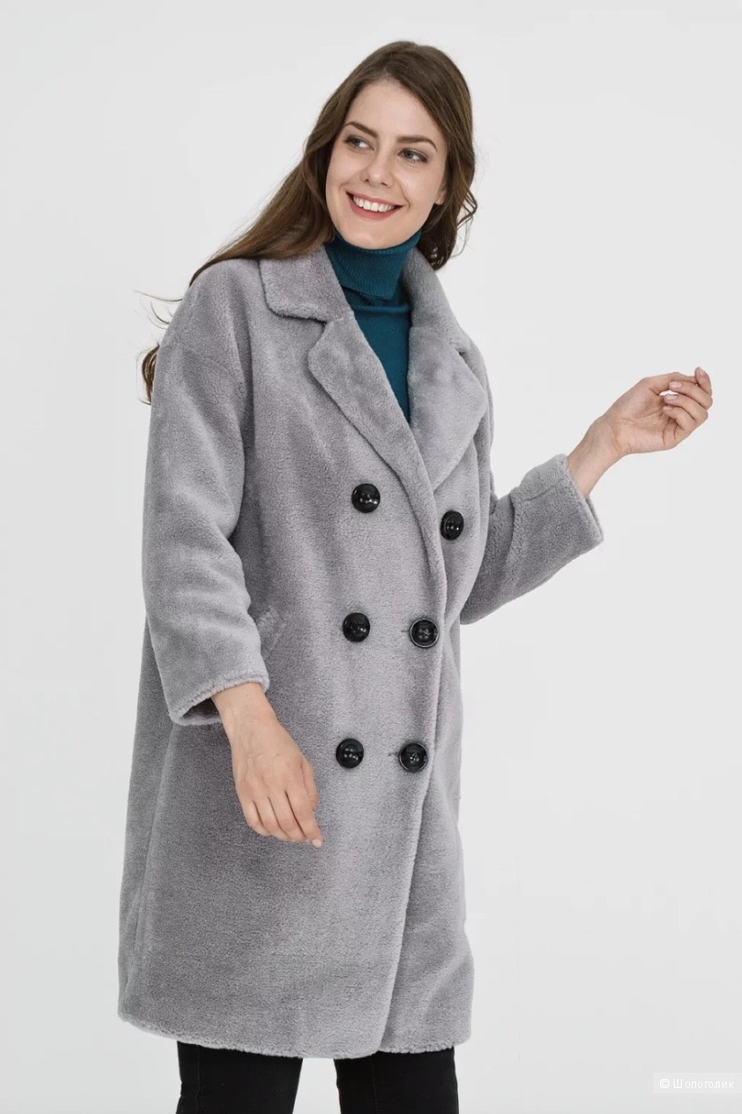 Шуба пальто из овчины Снежная королева размер 44