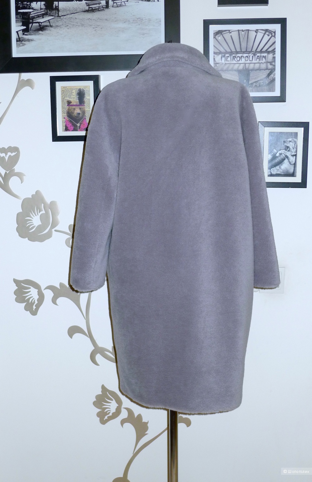 Шуба пальто из овчины Снежная королева размер 44