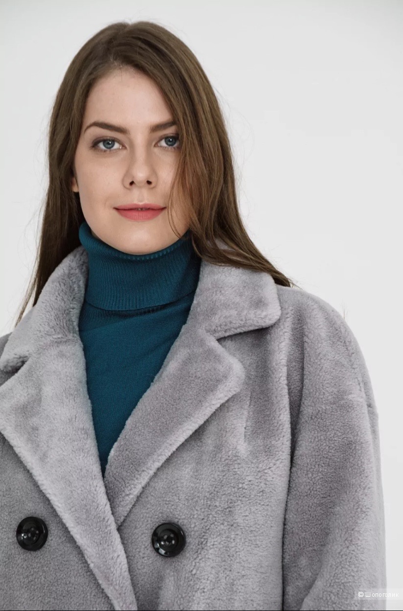 Шуба пальто из овчины Снежная королева размер 44