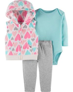 Набор Carters (Картерс) с теплой жилеткой, размер 18м (76-81 см)