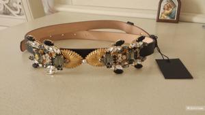 Кожаный ремень DSQUARED2 чёрный, М