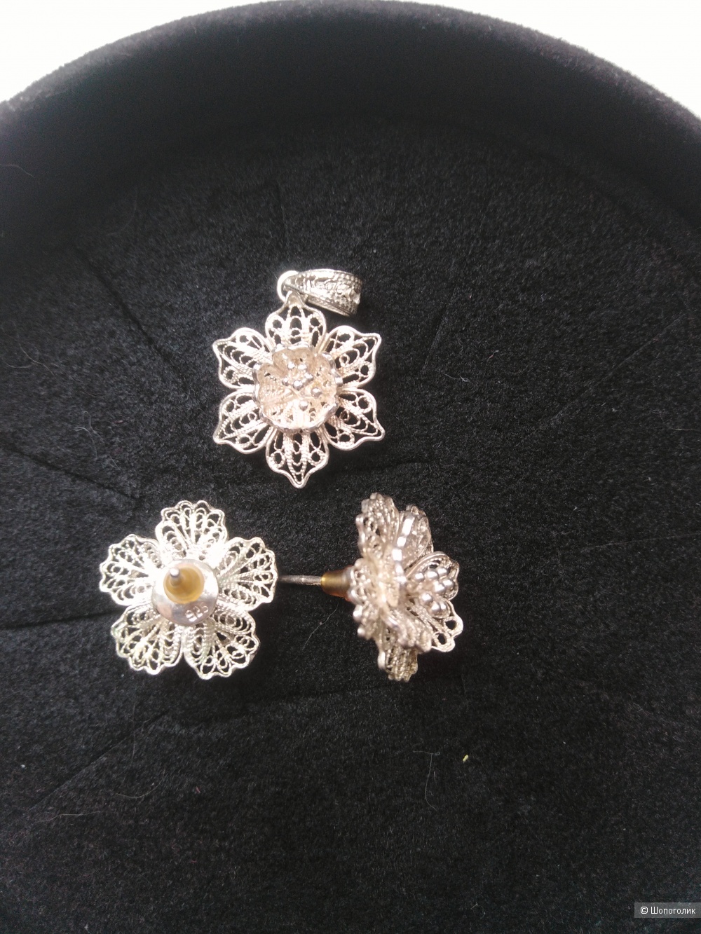 Сет из серебряных украшений (мальтийская филигрань)