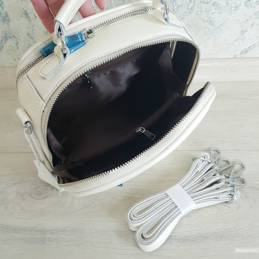 Сумка-рюкзак новый трансформер (жемчужный айвори) - N2