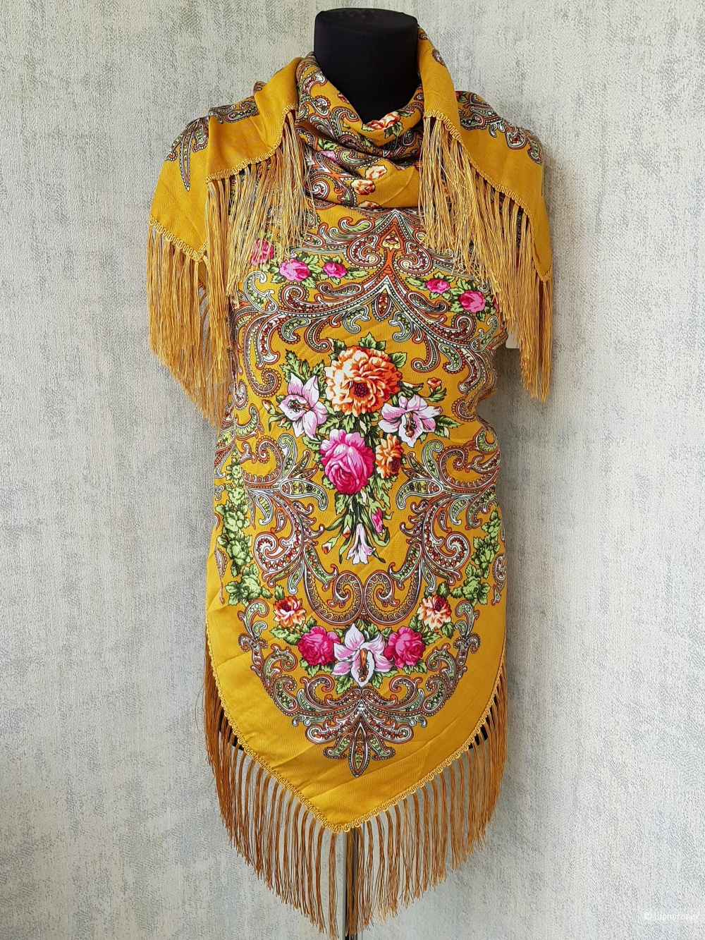 Павловопосадский платок 130х130см