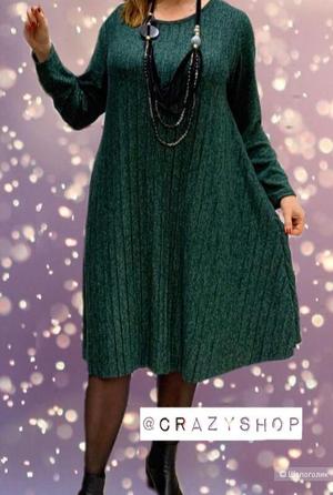 Платье плиссе VELOUR FLOWER, one size