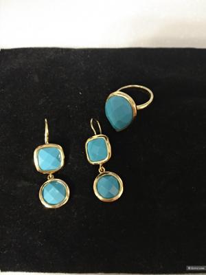 Набор кольцо+серьги, бижутерия