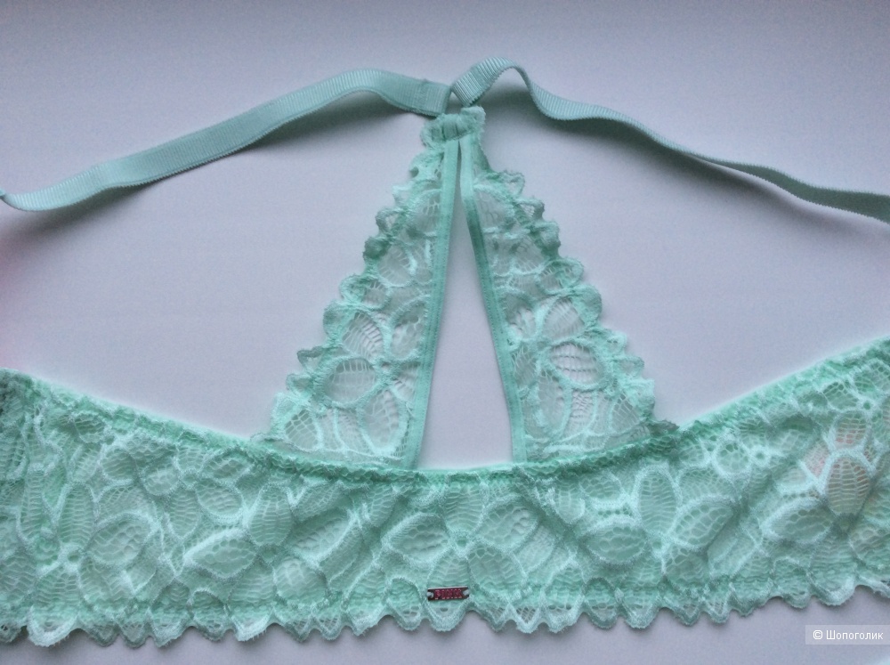 Комплект Victoria's Secret, бюстгальтер 36D и трусики M, мятный цвет