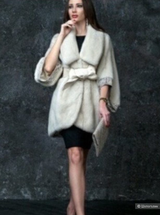 Норковая шуба с питоном Saga Furs (Nina Ricci)40-42-44