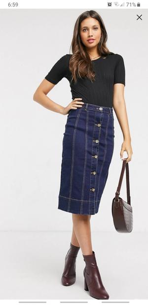 Джинсовая юбка миди Brave Soul,р. XS,S