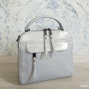 Сумка-рюкзак трансформер голубой