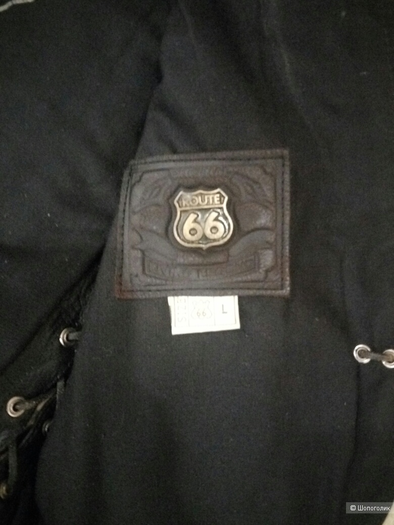 Мужская  кожаная куртка + жилетка ROUTE 66 48-50  размер