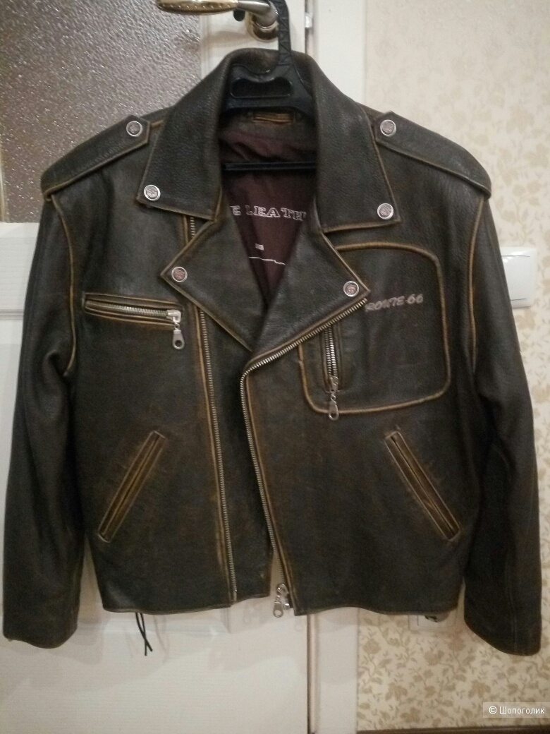 Мужская  кожаная куртка + жилетка ROUTE 66 48-50  размер