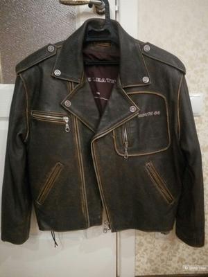 Мужская  кожаная куртка + жилетка ROUTE 66 48-50  размер