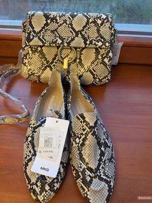 Комплект мокасины+сумка Mango