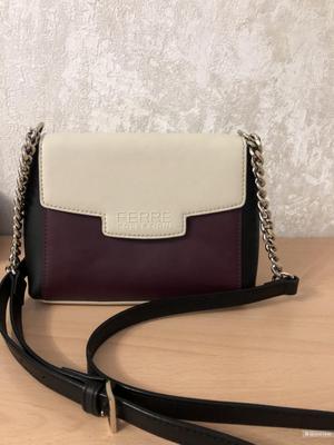 Сумка Ferre Collezioni, натуральная кожа, 15/23 см