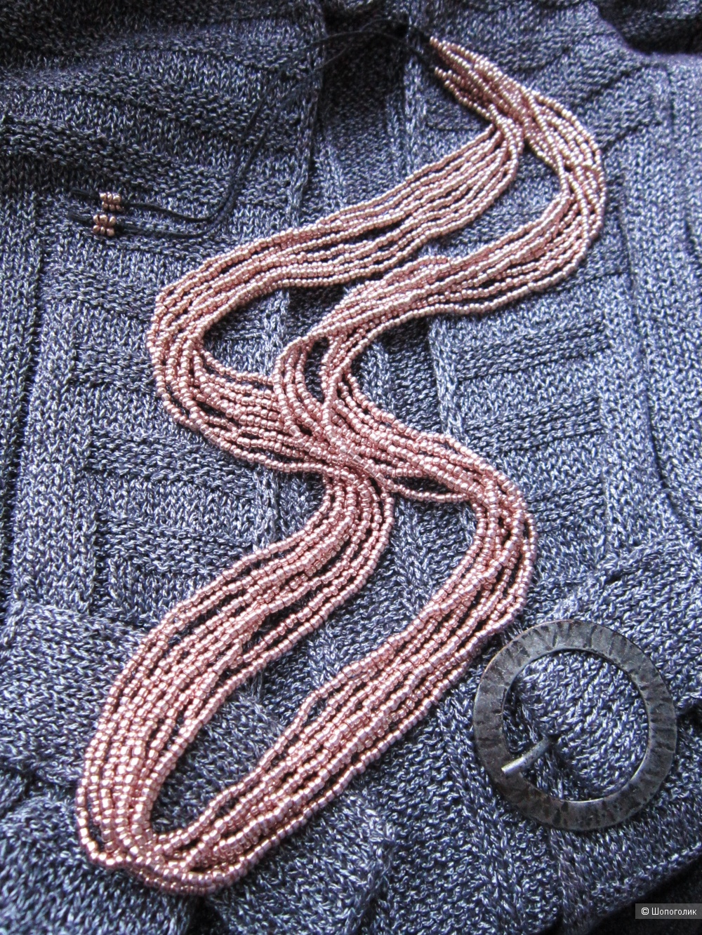 Бусы/ колье из бисера, No name, one size.