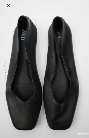 Zara кожаные балетки, размер 38-39