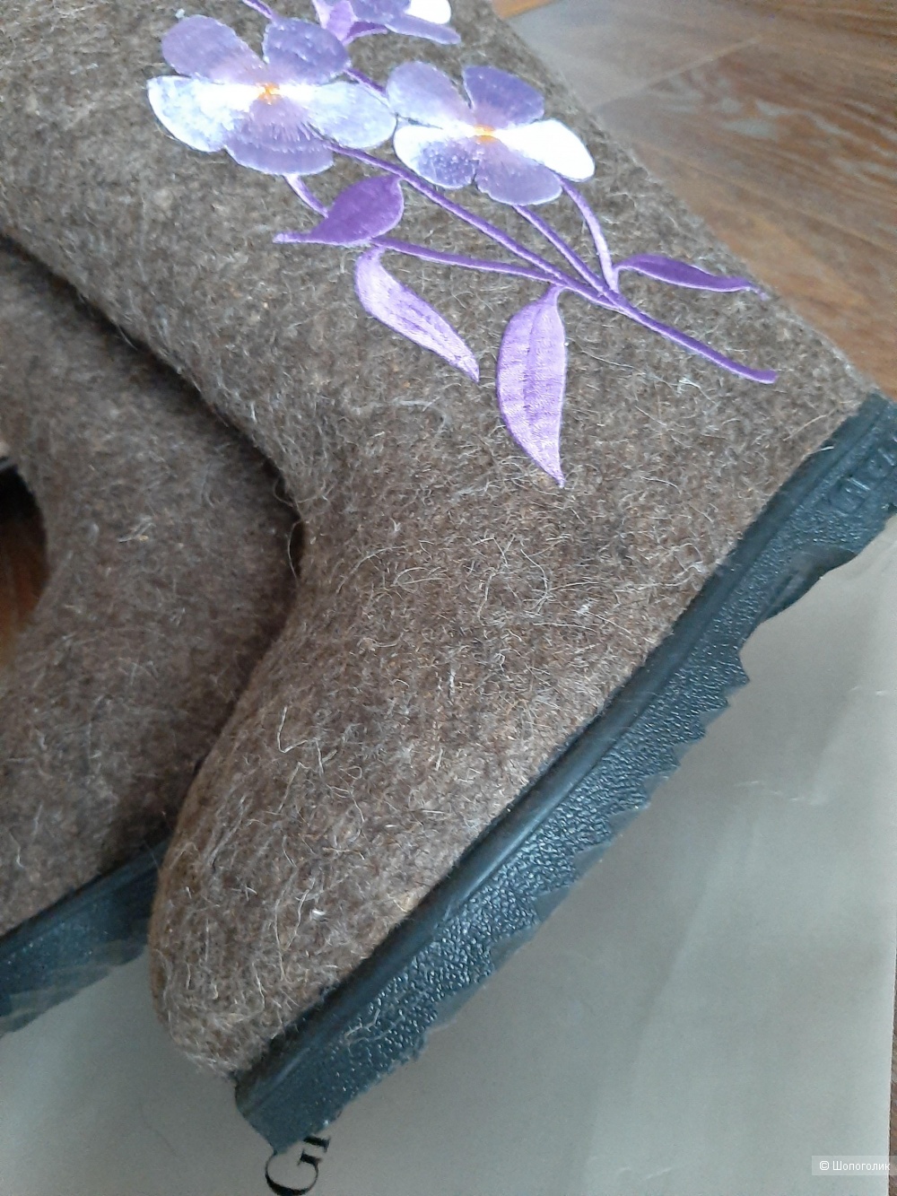 Валенки женские "Русь" с вышивкой, 260 (по стельке 25 см)