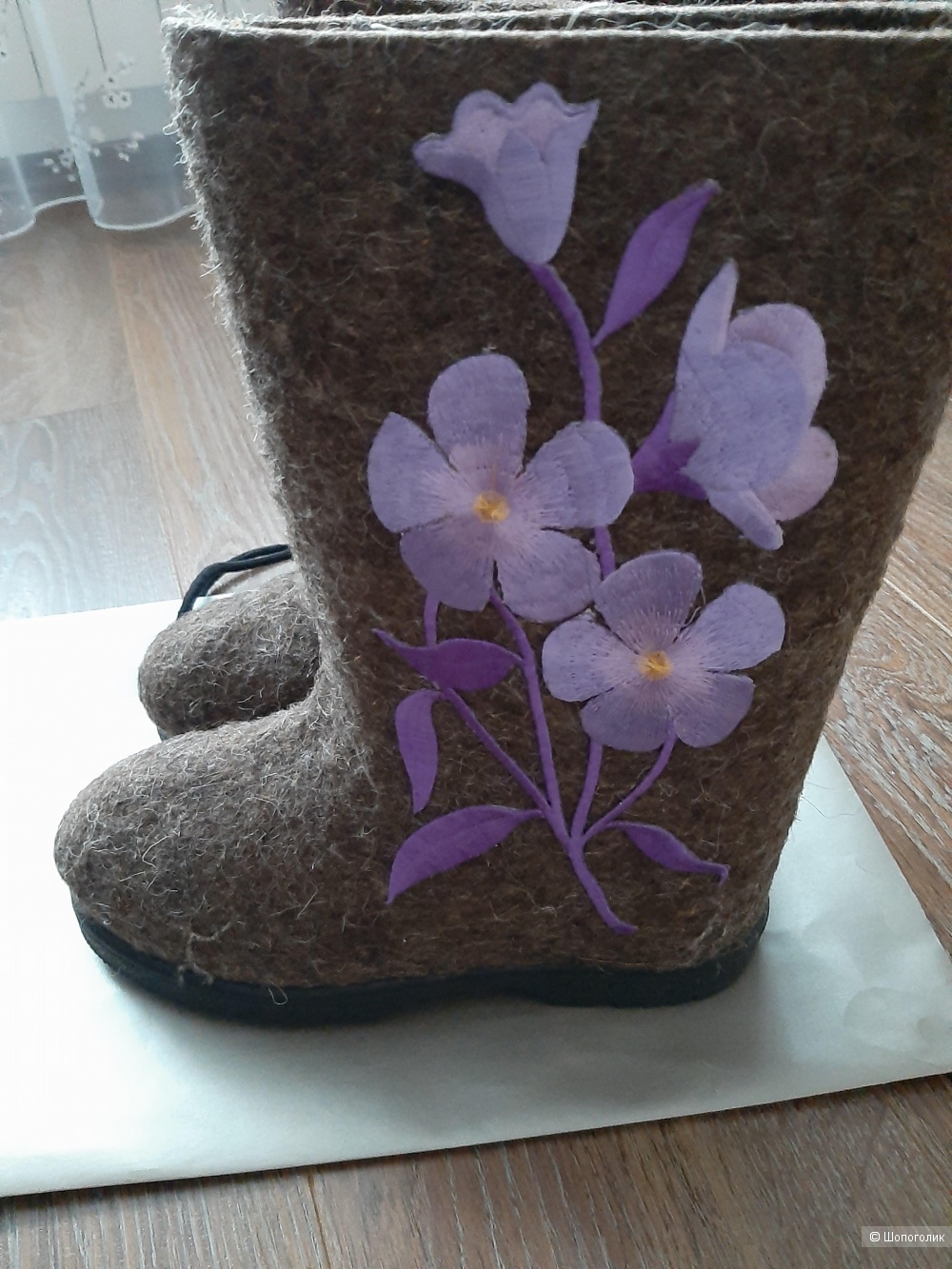 Валенки женские "Русь" с вышивкой, 260 (по стельке 25 см)