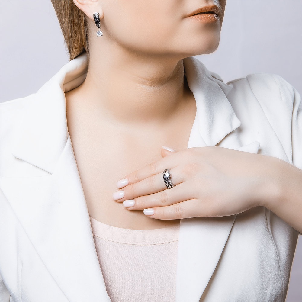 Серьги кольцо, Sokolov, 17