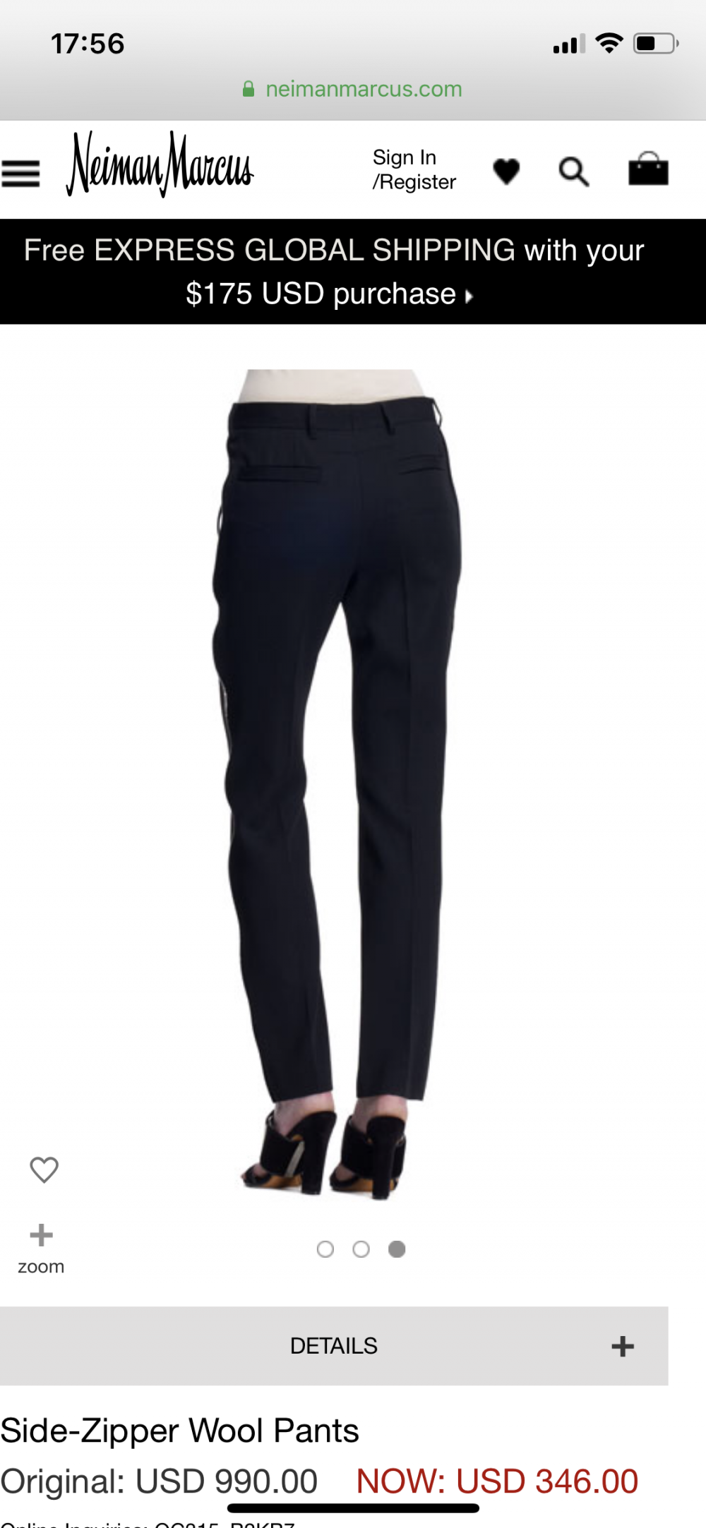 Брюки Givenchy размер eu 38/ us 4