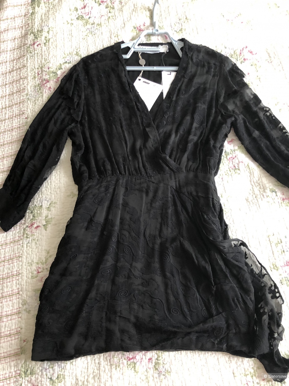 IRO мини-платье из шифона с вышивкой и шелком 38 FR, 44 RU