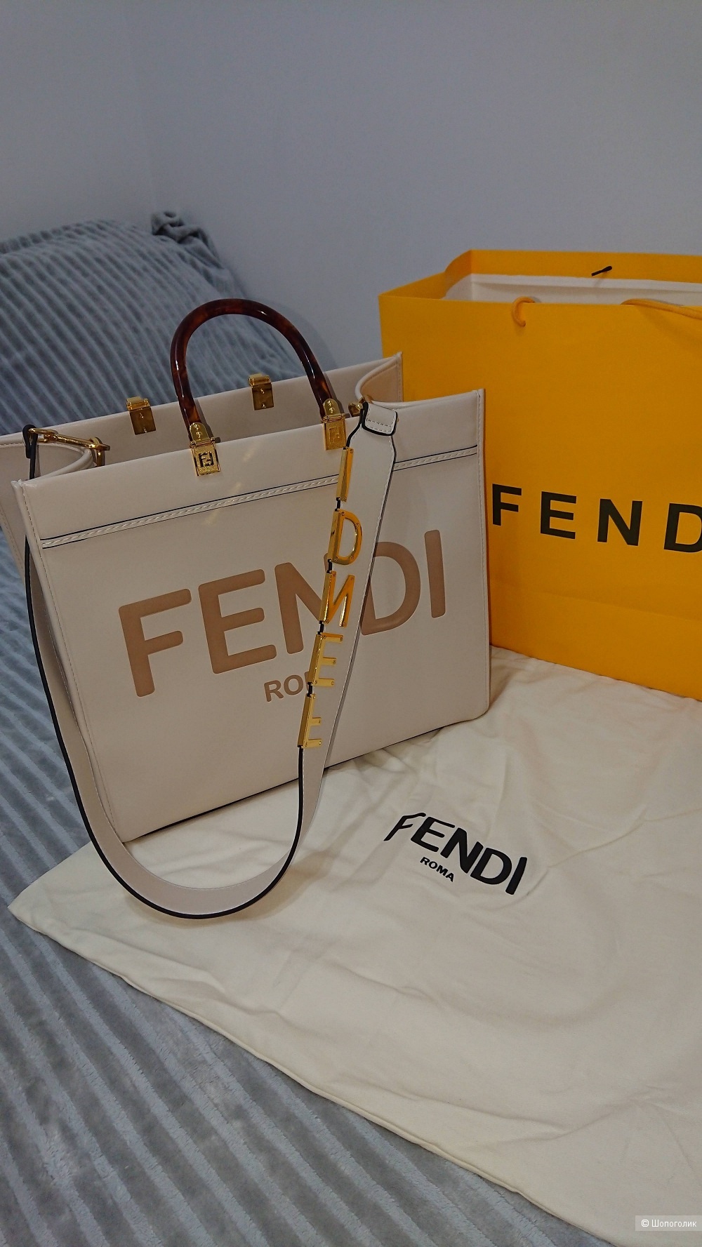 Женская кожаная сумка люксового качества Fendi