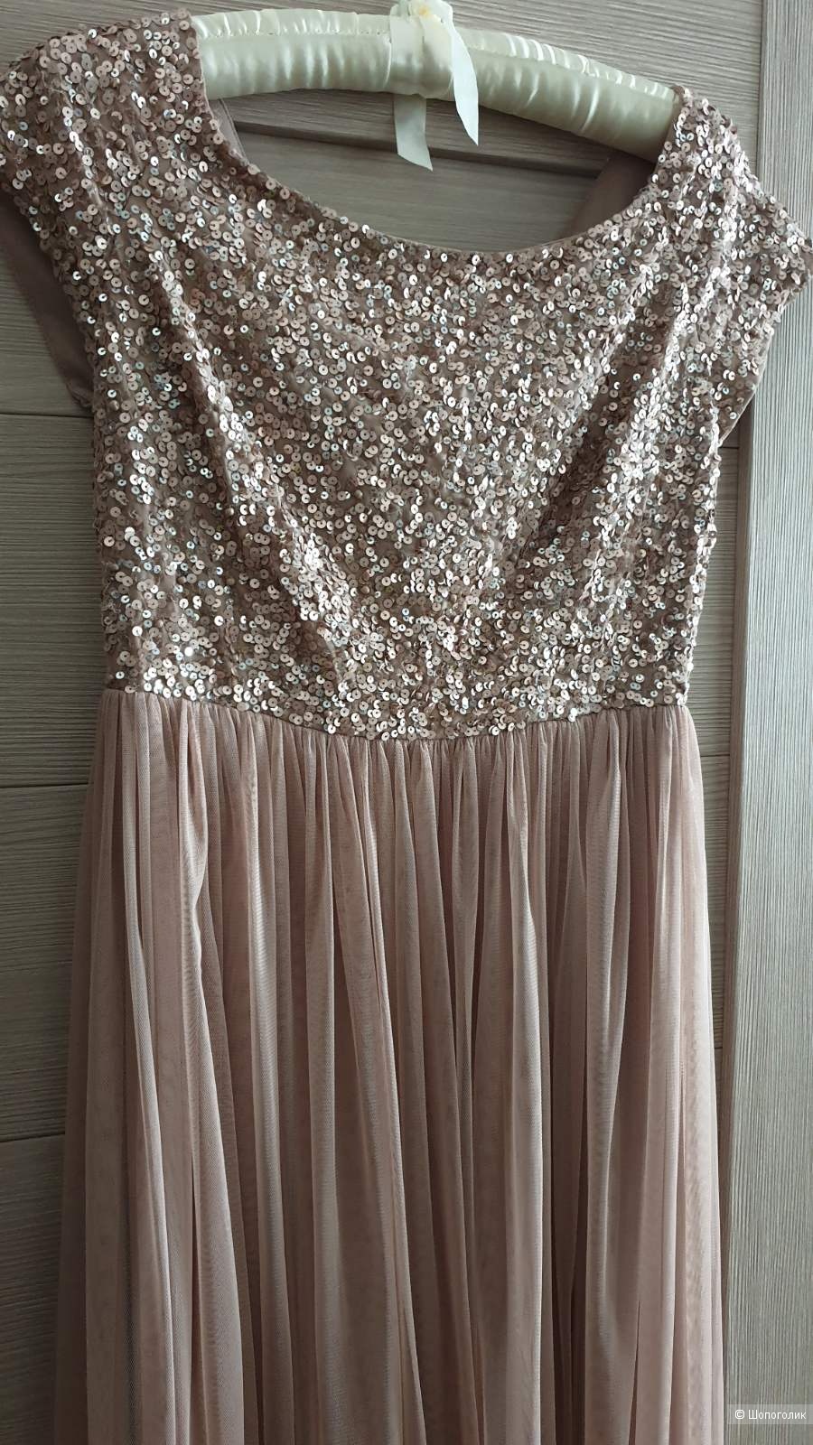 Платье макси с пайетками и юбкой из тюля Maya размер 42-44
