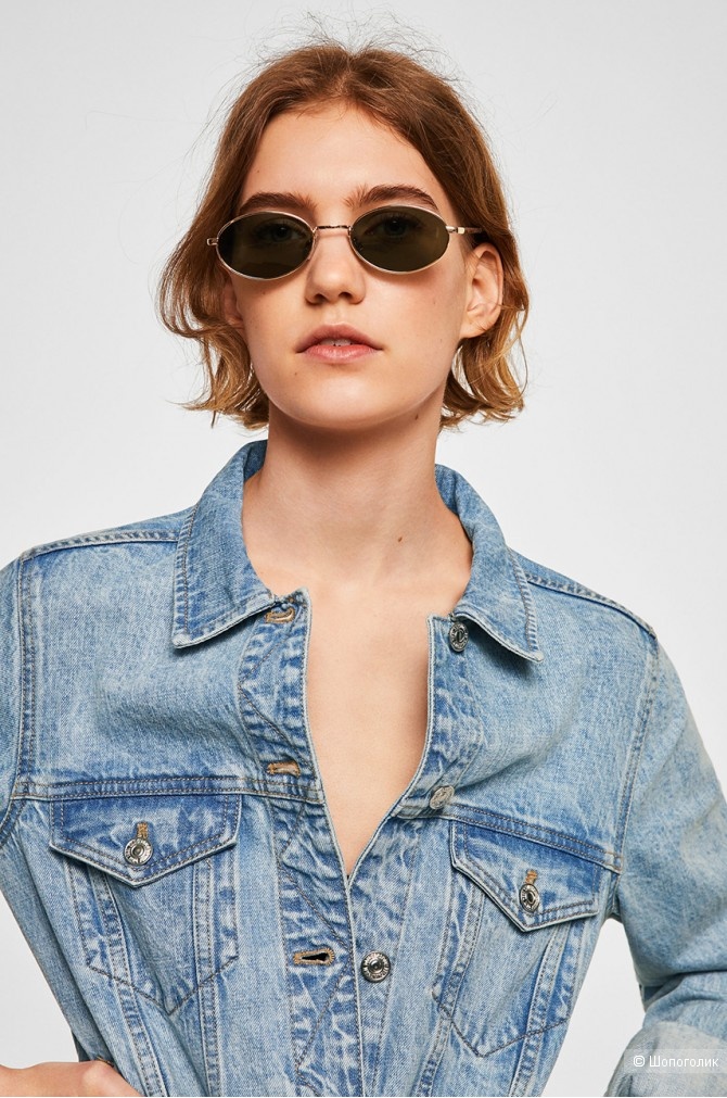 Джинсовая удлиненная куртка mango, оверсайз, размер S+-