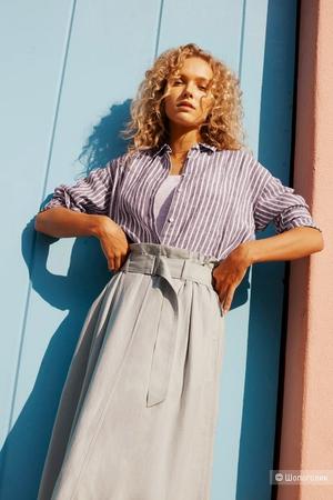 Льняная рубашка uniqlo, размер m/l